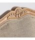 Fauteuil en tissu lin beige Eloïse