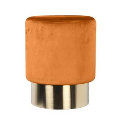 Pouf en velours orange à louer