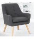 Fauteuil scandinave gris anthracite