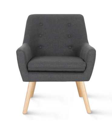 Fauteuil scandinave gris anthracite