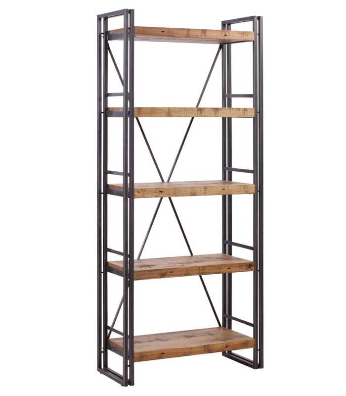 Etagère métal et bois H 190 cm