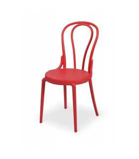 Red Parisian bistro chair