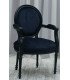 Black velvet armchair rental