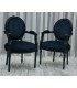 Black velvet armchair rental