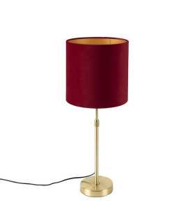Rental table lamp red shade H 50 cm