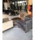 Grey velvet armchair rental