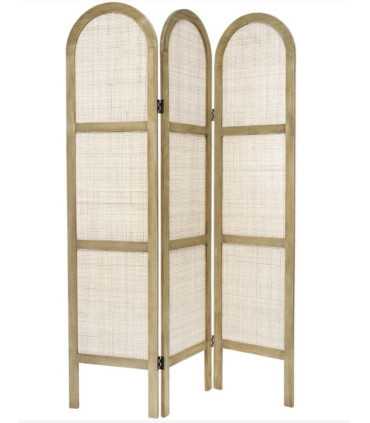 Paravent 3 volets en rotin