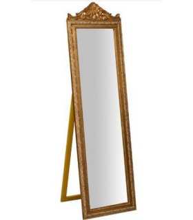 Baroque gold freestanding mirror for pop-up store or fashion week