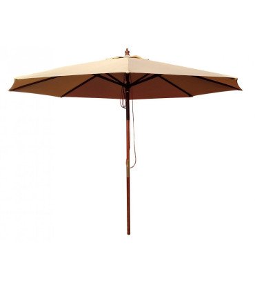 Ecru water-repellent parasol 3 m diameter