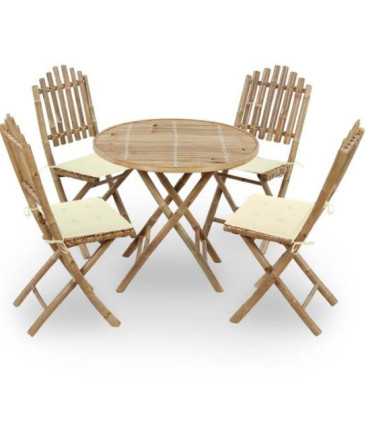 salon de jardin en bambou