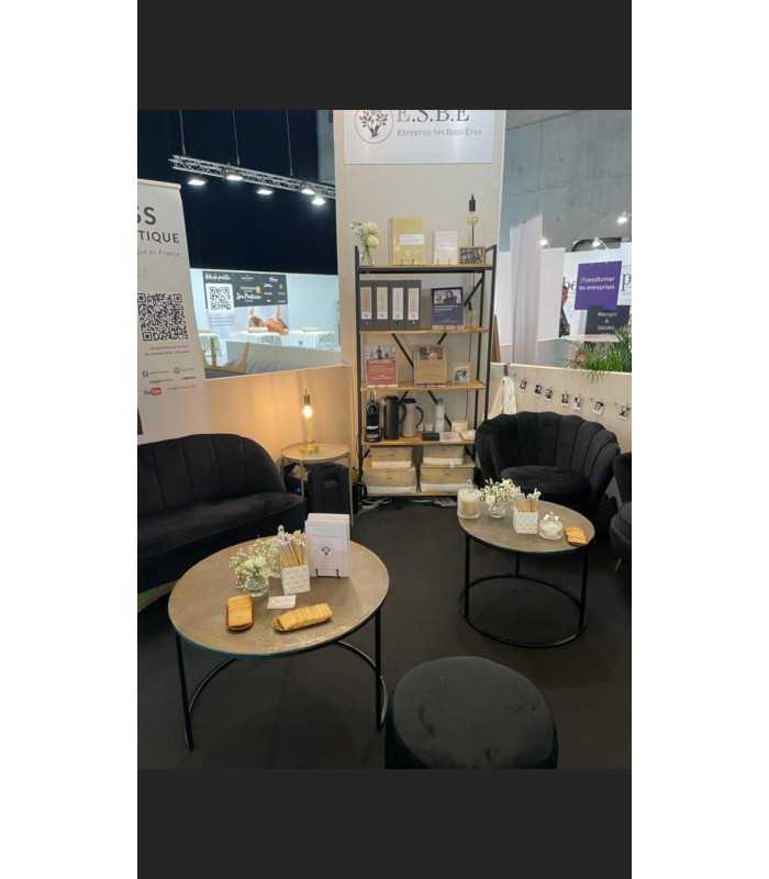 Banquette velours noir 