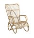 Fauteuil style vintage en manau naturel