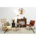 Fauteuil style vintage en manau naturel