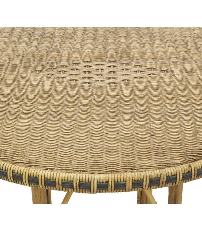 table guéridon en rotin