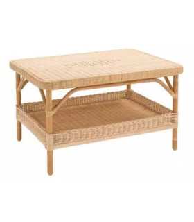 Rectangular rattan coffee table