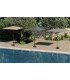 Ecru rectangular parasol 2 x 3 m