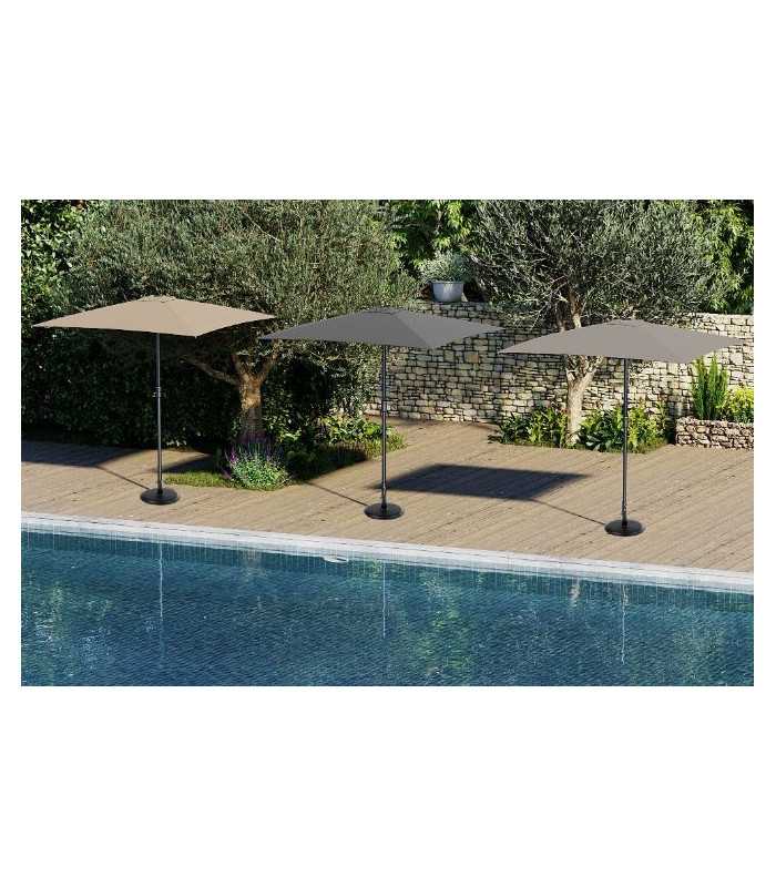 Ecru rectangular parasol 2 x 3 m