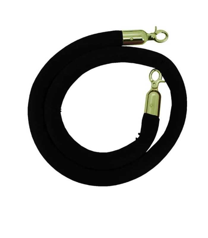 Poteaux file d attente doré et corde noire