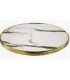 Marbled brass-ringed tray Diam 60 cm