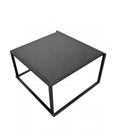 Table basse plateau bois noir 68 x 68 cm Jules