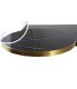Plateau noir cerclé laiton doré diam 60 cm