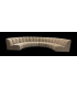 Chauffeuse en velours beige
