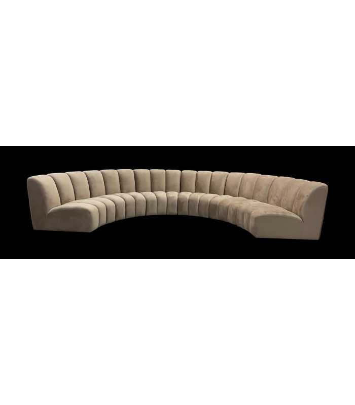 Chauffeuse en velours beige