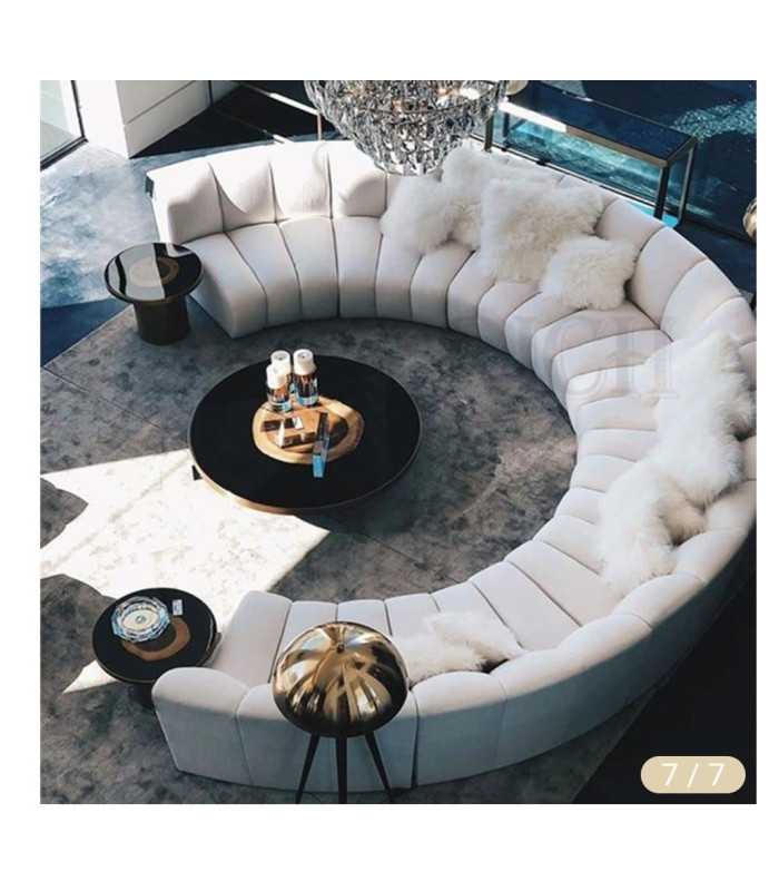 Chauffeuse en velours beige