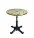 Plateau marbré cerclé laiton Diam 60 cm