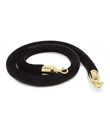 Black velvet cord for bollard
