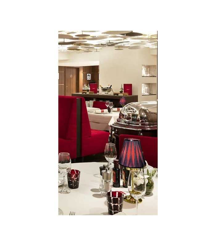 Led lamp white pleated shade