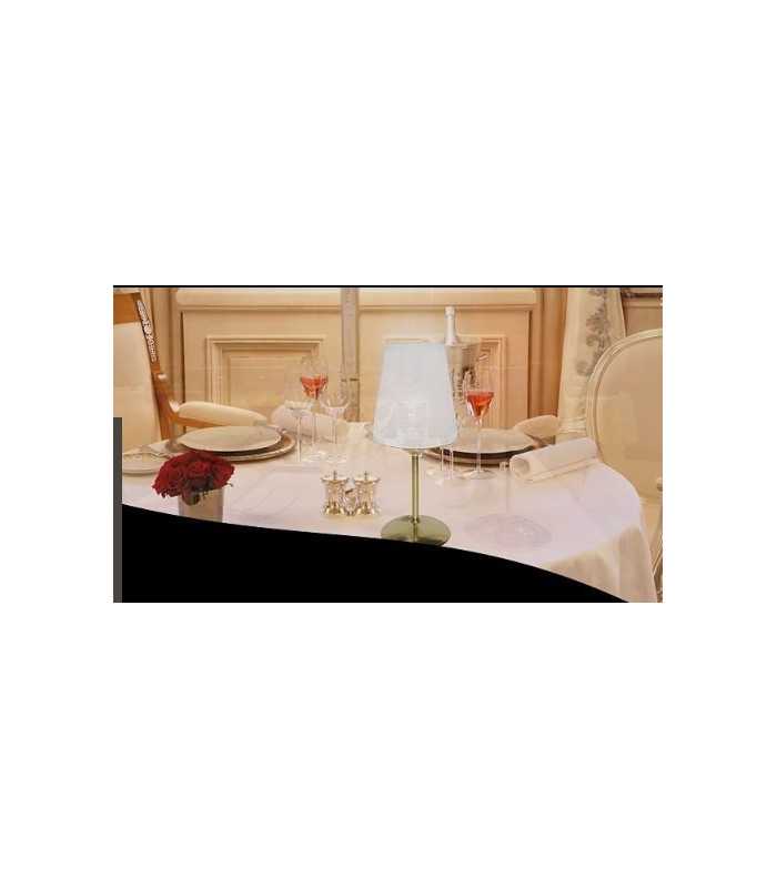 Led lamp white pleated shade