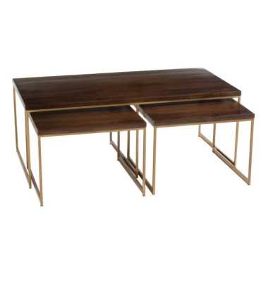 Table basse gigogne art deco 120 x 60 cm