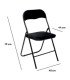 Black velvet folding chair W 44 x H 79 cm