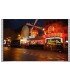 Toile de fond Moulin Rouge de nuit 3 x 2 m, néons rouges, décor cabaret et photo call en location chez 126 Events