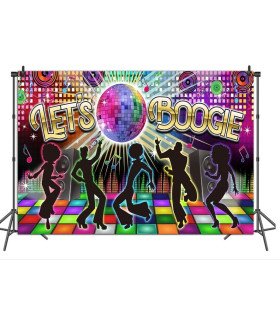 Disco-themed backdrop for rental in Paris
