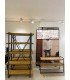 Metal and wood console H 75 cm