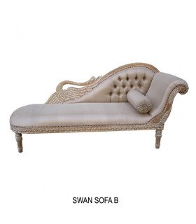 Meridienne Cygne Ceruse Tissu Gregelocation