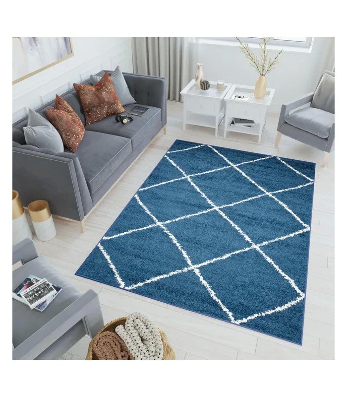 scandinavian rug rental white diamond shaggy style