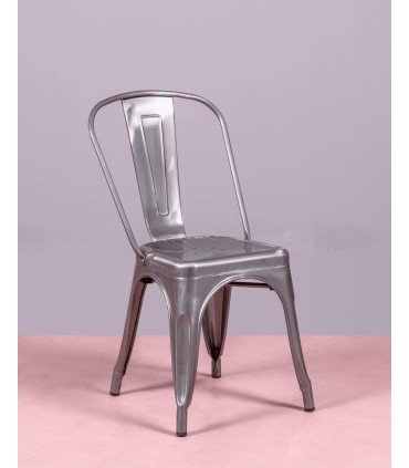 chaise gris métallisé à louer