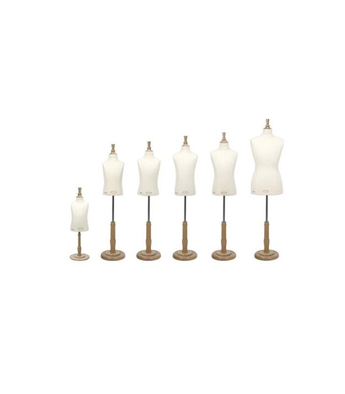 Sewing bust for children, various heights H 54 cm