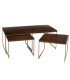 Table basse gigogne art deco 120 x 60 cm