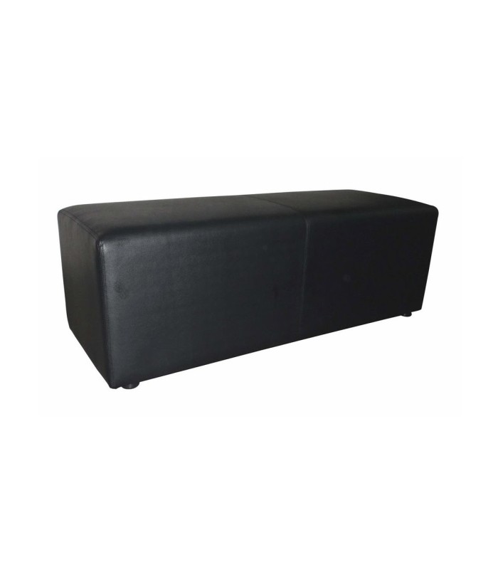 Banquette lounge simili noir 120 cm Léo