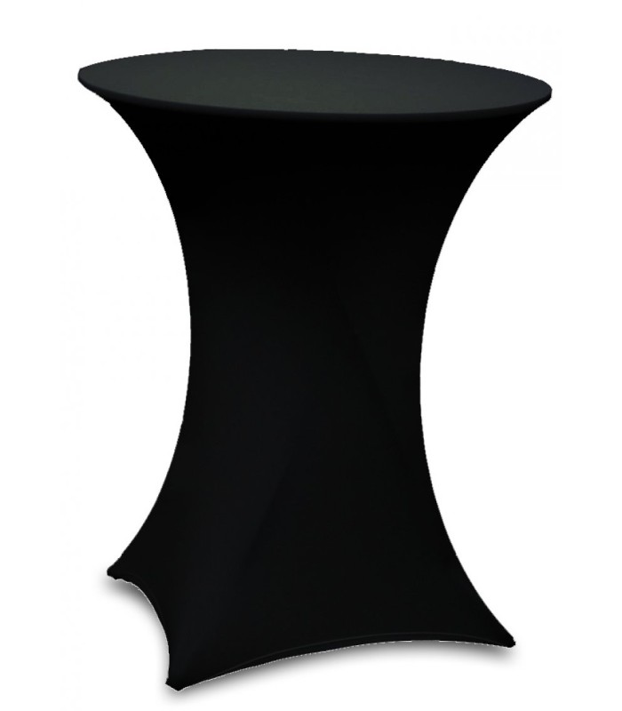 Black stretchable cover for high table D 60 cm