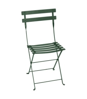 Dark green metal garden chair