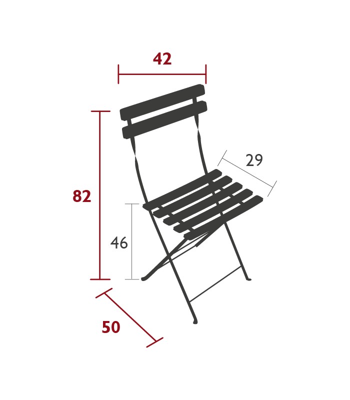 Chaise de jardin metal vert foncé