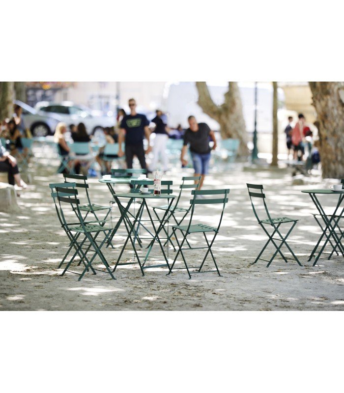 Chaise de jardin metal vert foncé