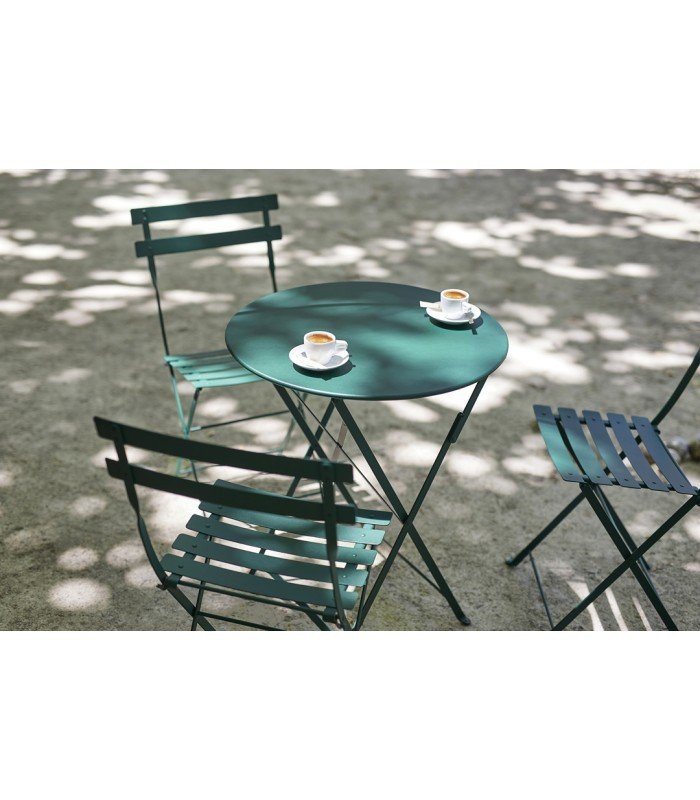 Chaise de jardin metal vert foncé