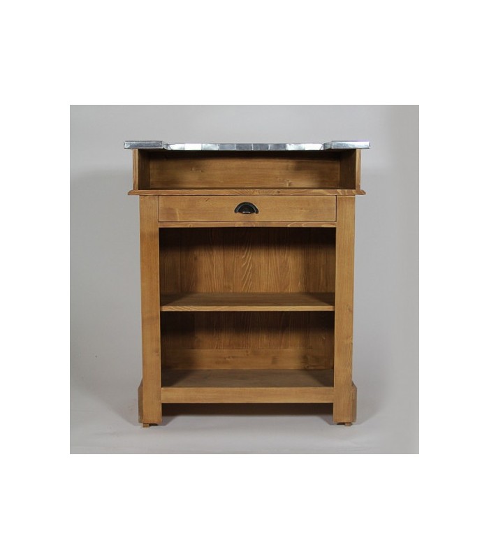 Comptoir d'accueil en bois massif L 90 cm