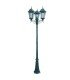 Lampadaire parisien vert extérieur H 226 cm